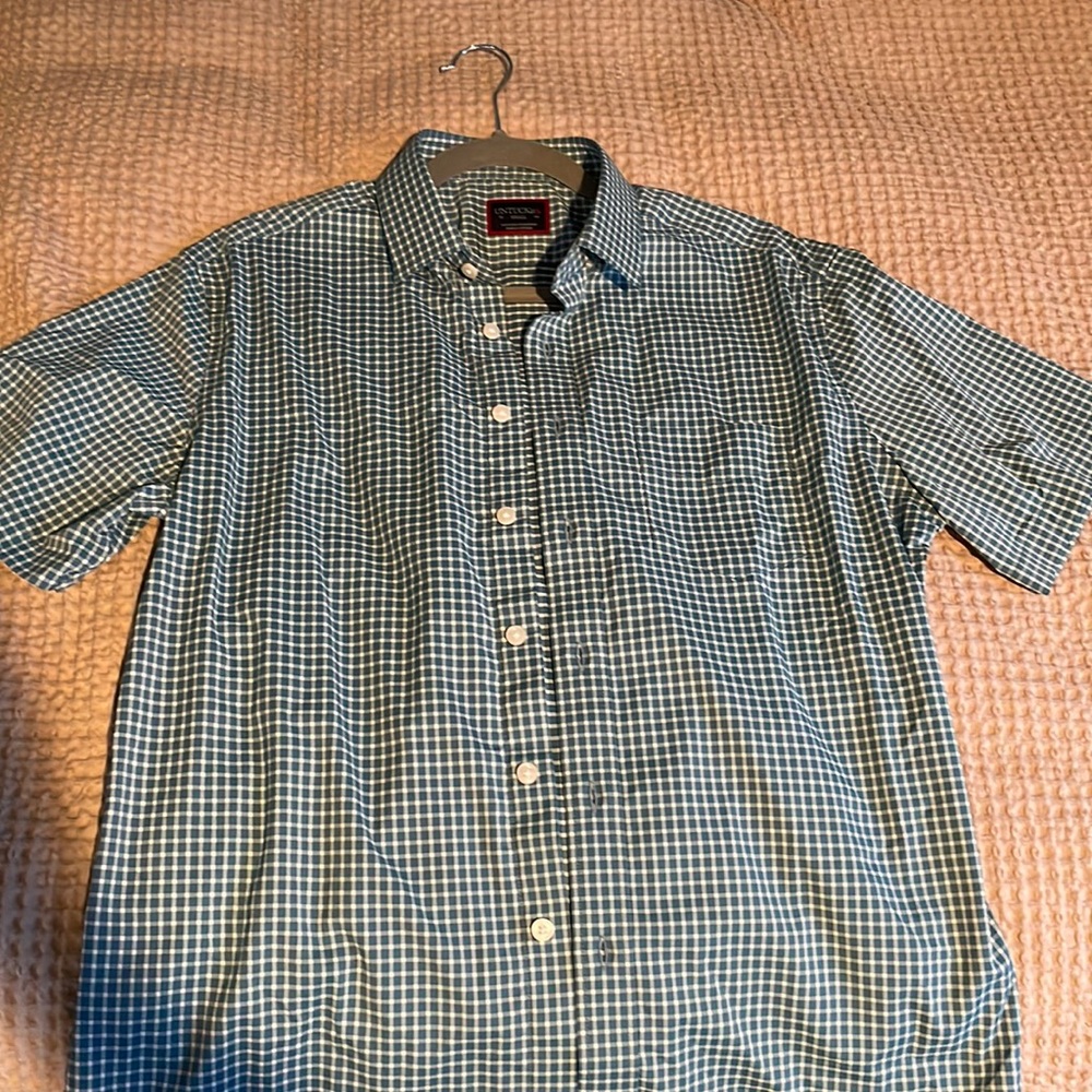 Mens button up short sleeve